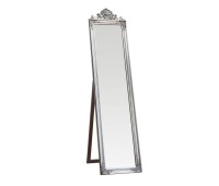 Gallery Direct 5055299433942 Lambeth Wood Cheval Mirror Silver 