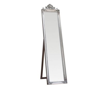 Gallery Direct 5055299433942 Lambeth Wood Cheval Mirror Silver 