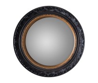 Gallery Direct 5055299468494 Langford Convex Mirror Black With Gold 