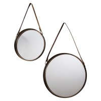 Gallery Direct 5055299468586 Marston With Leather Hanging Strap Set Of 2