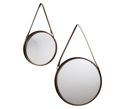 Огледало Gallery Direct 5055299468586 Marston With Leather Hanging Strap Комплект от 2бр.