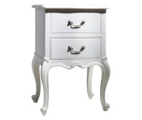 Gallery Direct 5055299491928 Chic Bedside Table Vanilla White