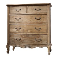 Gallery Direct 5055299491935 Chic 5 Drawer Chest Weathered