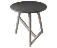 Gallery Direct 5055999201537 Hamar Round Side Table Grey 