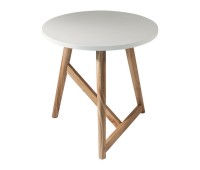 Gallery Direct 5055999201544 Hamar Round Side Table White 