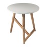 Помощна маса Gallery Direct 5055999201544 Hamar Round Side Table White 