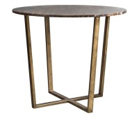 Помощна маса Gallery Direct 5055999224192 Emperor Round Side Table Marble 