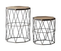 Gallery Direct 5055999228336 Marshal Side Table Set of 2