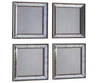 Gallery Direct 5055999245036 Bambra Mirror Square Set of 4pc.