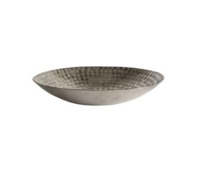 Gallery Direct 5055999250177 Oskar Hammer Round Bowl Silver 