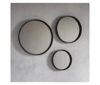 Gallery Direct 5055999253406 Rico Mirrors Charcoal  Set Of 3