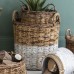 Gallery Direct 5055999253420 Ramon Baskets White and Natural Set of 3