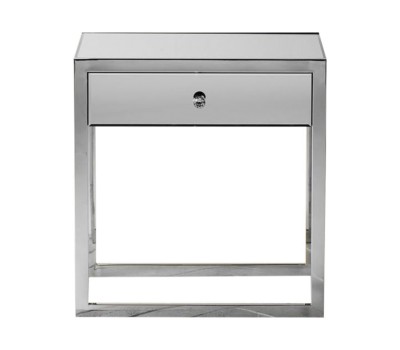 Gallery Direct 5056315932463 Cutler 1 Drawer Mirrored Side Table 