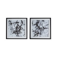 Gallery Direct 5059413042843 Monochrome Abstract Art Set of 2pc.