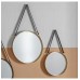 Gallery Direct 5059413256745 Marston Mirrors with Leather Hanging Strap Gold  Set Of 2