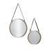 Gallery Direct 5059413256745 Marston Mirrors with Leather Hanging Strap Gold  Set Of 2