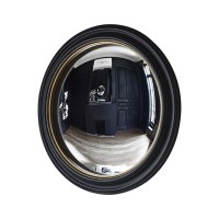 Огледало Gallery Direct 5059413329487 Rockbourne Convex Mirror Black & Gold