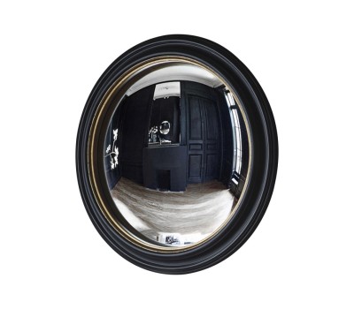 Gallery Direct 5059413329487 Rockbourne Convex Mirror Black & Gold