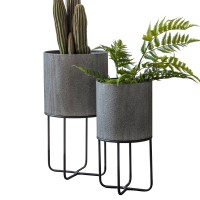 Gallery Direct 5059413675836 Eda Metal Planter Set of 3pc.
