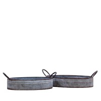 Поднос Gallery Direct 5059413682988 Levens Galvanised Tray Комплект от 2бр.