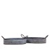 Gallery Direct 5059413682988 Levens Galvanised Tray Set of 2pc.