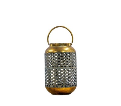 Gallery Direct 5059413683077 Edith Lantern Bronze/Verdigris