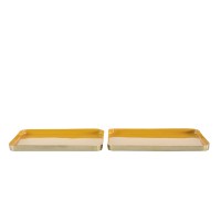 Gallery Direct 5059413694615 Bernie Trays Ochre/Gold  Set of 2pc.