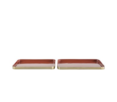 Gallery Direct 5059413694622 Bernie Trays Burnt Orange Set of 2pc.