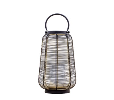 Фенер Gallery Direct 5059413695209 Brennan Lantern Black & Gold 
