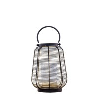 Gallery Direct 5059413695216 Brennan Lantern Black & Gold 