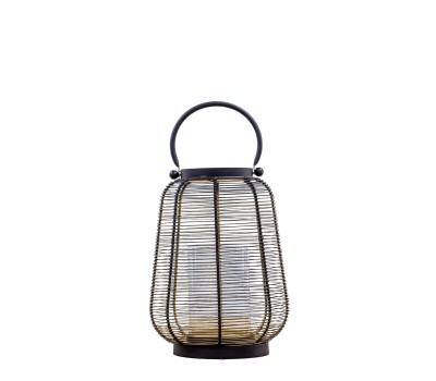 Фенер Gallery Direct 5059413695216 Brennan Lantern Black & Gold 