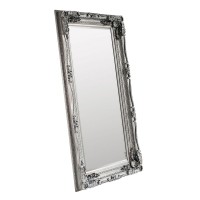 Gallery Direct 840435834685 Carved Louis Leaner Mirror Silver
