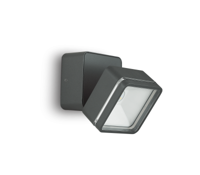 LED фасаден аплик IDEAL LUX 285511 OMEGA AP SQUARE ANTRACITE 4000K 
