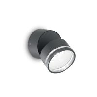 LED фасаден аплик IDEAL LUX 285450 OMEGA AP ROUND ANTRACITE 3000K
