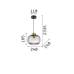 Пендел IDEAL LUX 237398 MINT-2 SP1 FUME'