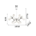 Пендел IDEAL LUX 241012 NODI SP15 OTTONE SATINATO