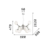 Пендел IDEAL LUX 241036 NODI SP9 OTTONE SATINATO
