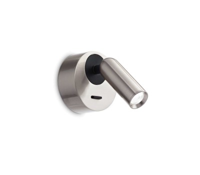 LED аплик IDEAL LUX 260631 BEAN ROUND AP NICKEL