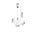 Пендел IDEAL LUX 263632 LORD SP1 TRASPARENTE
