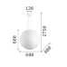 Пендел IDEAL LUX 272139 CARTA SP1 D60