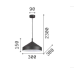 Пендел IDEAL LUX 285139 YURTA SP1 D30 BLACK