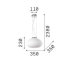 Пендел IDEAL LUX 285184 PLISSE' SP1 D35 CROMO