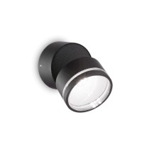 LED фасаден аплик IDEAL LUX 285504 OMEGA AP ROUND NERO 4000K