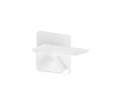 LED аплик с ключ и USB изход IDEAL LUX 287317 PIANO AP BIANCO