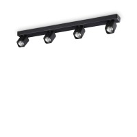 Спот IDEAL LUX 321523 RUDY PL4 SQUARE NERO