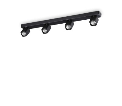 Спот IDEAL LUX 321523 RUDY PL4 SQUARE NERO
