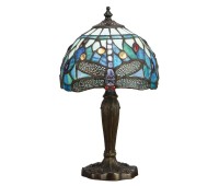 Настолна лампа INTERIORS 1900 TIFFANY 64088 BLUE DRAGONFLY