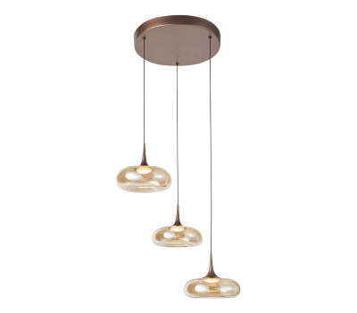 LED пендел ITALUX PND-24028-3A-COPP TENELE