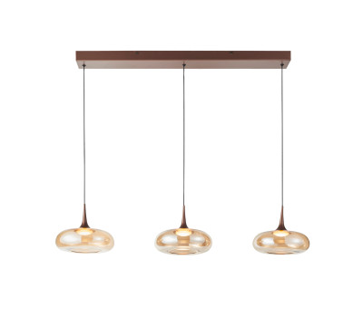 LED пендел ITALUX PND-24028-3B-COPP TENELE