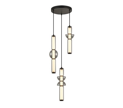 LED пендел ITALUX PND-27372-3A-57W-BK BRUNI